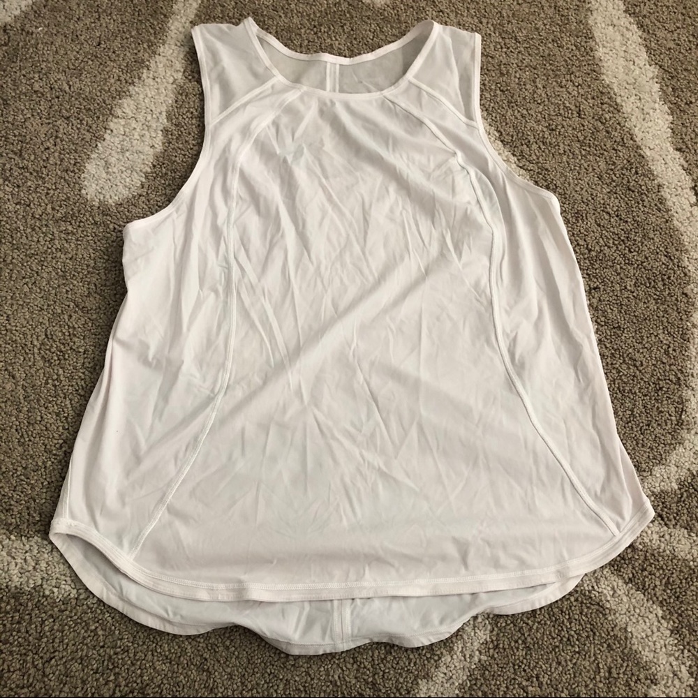 Lululemon sculpt tank white sz 12 euc